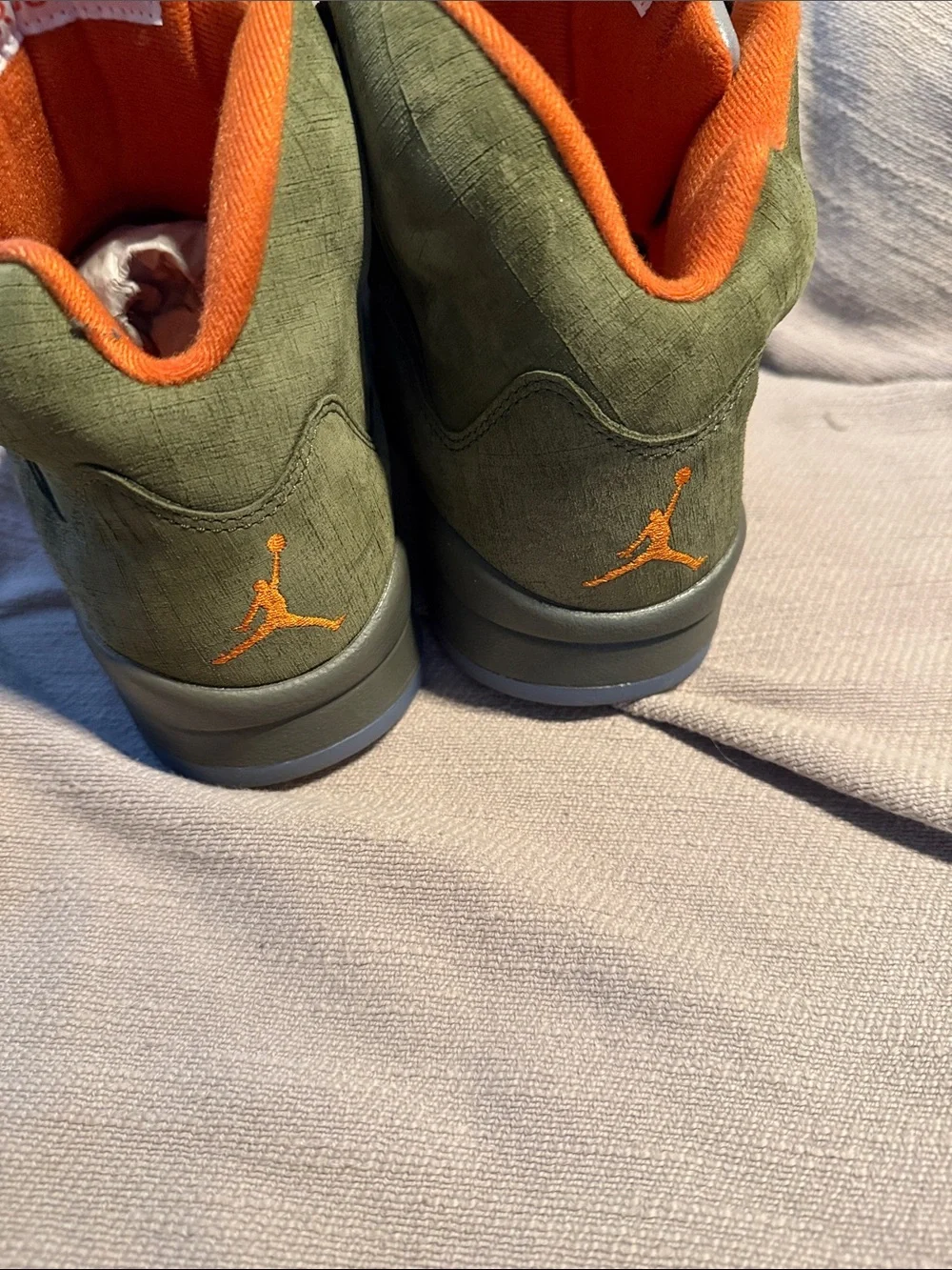 ⁠Air Jordan 5 Retro Olive Size Size 9 Army Green Bright Citrus No Box⁠